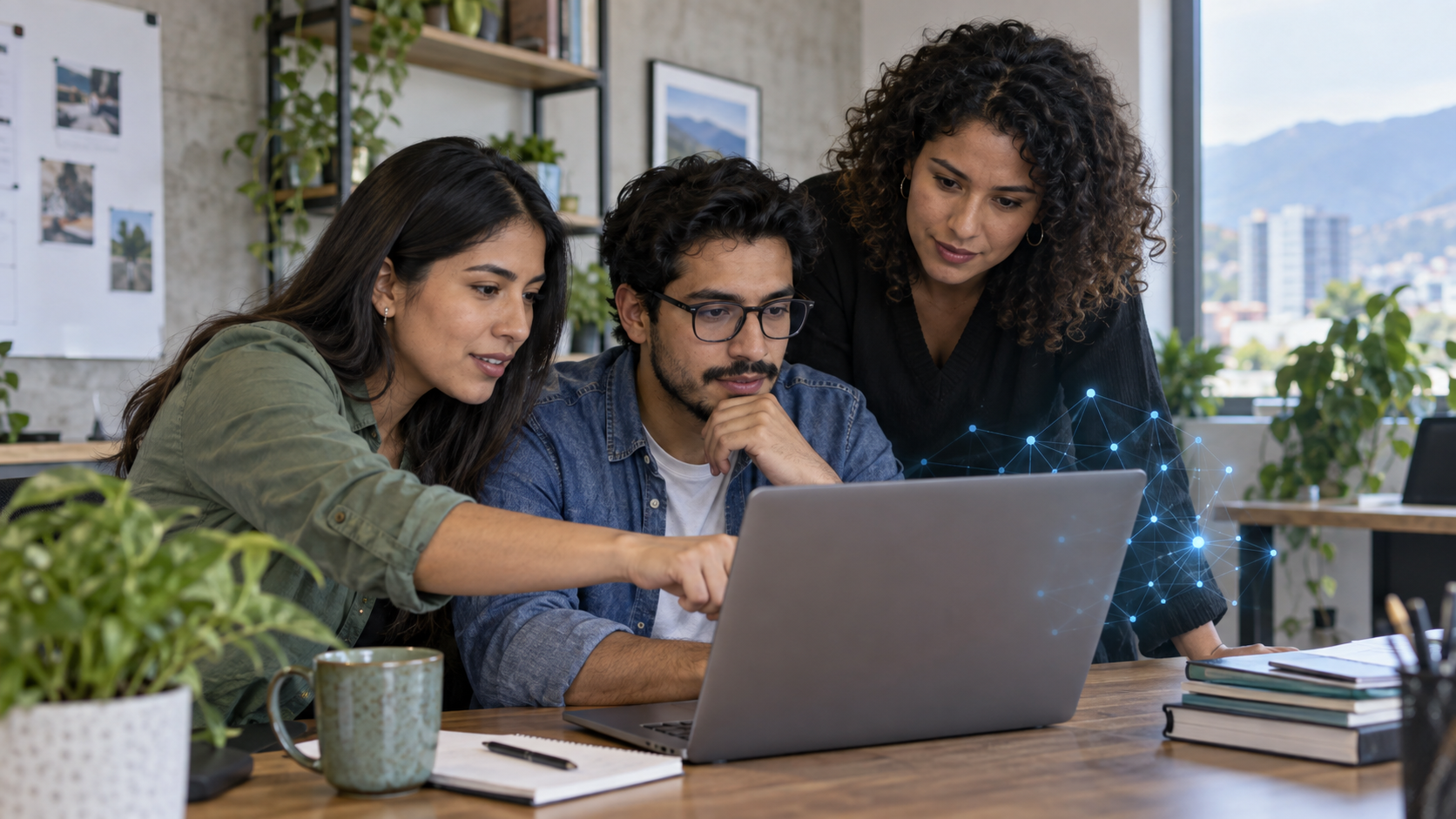 Equipo de trabajo explorando el uso de inteligencia artificial en un negocio